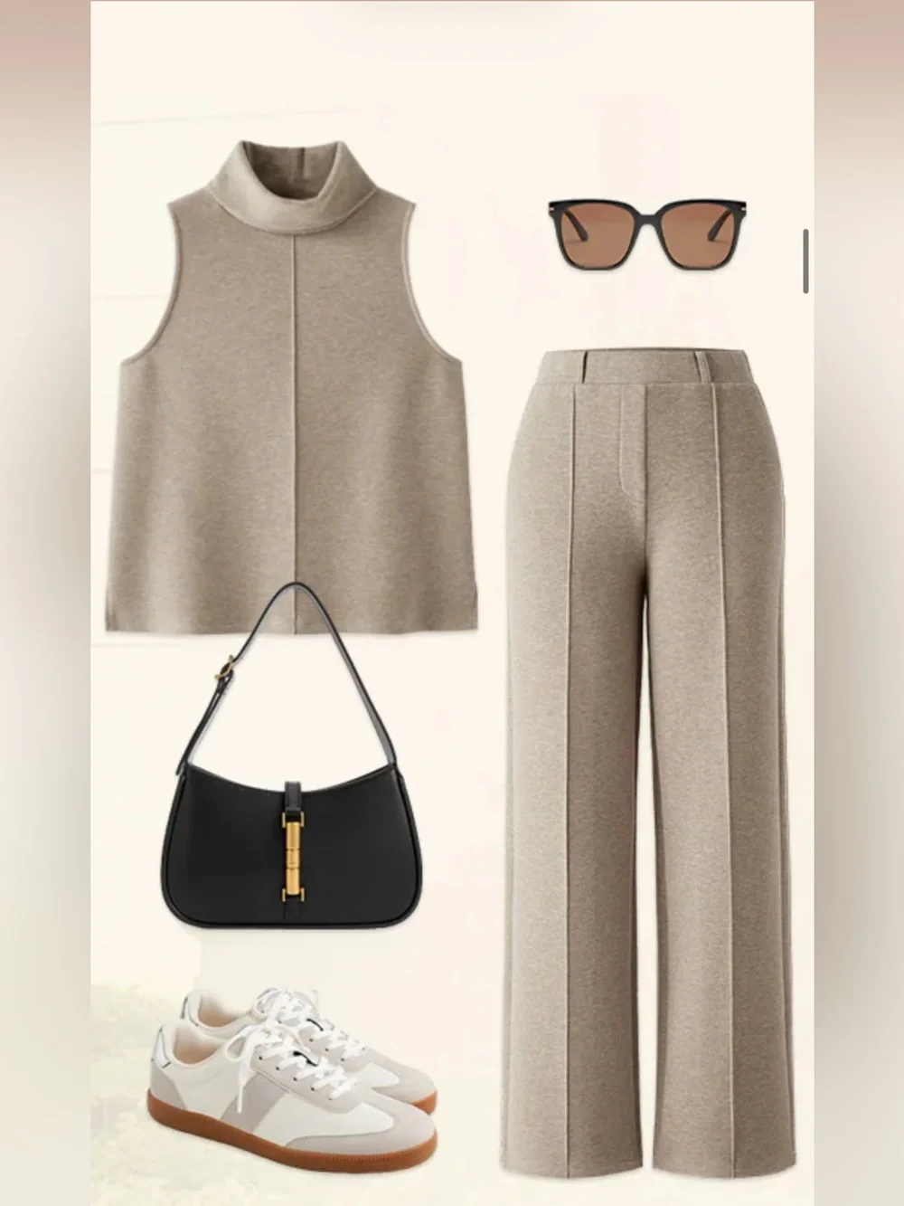 Black OGL Travel Set High Neck Trouser Pants